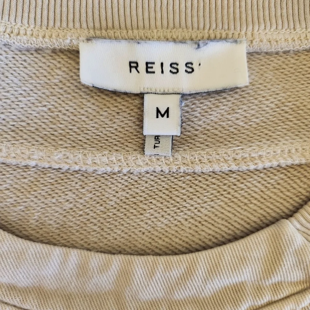Reiss Anais Off White Thick High Quality Cotton Crewneck Sweatshirt M - Picture 9 of 11